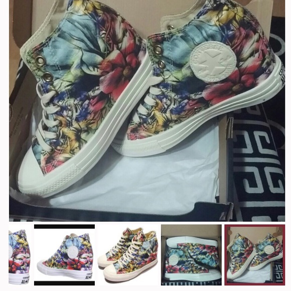 floral wedge converse